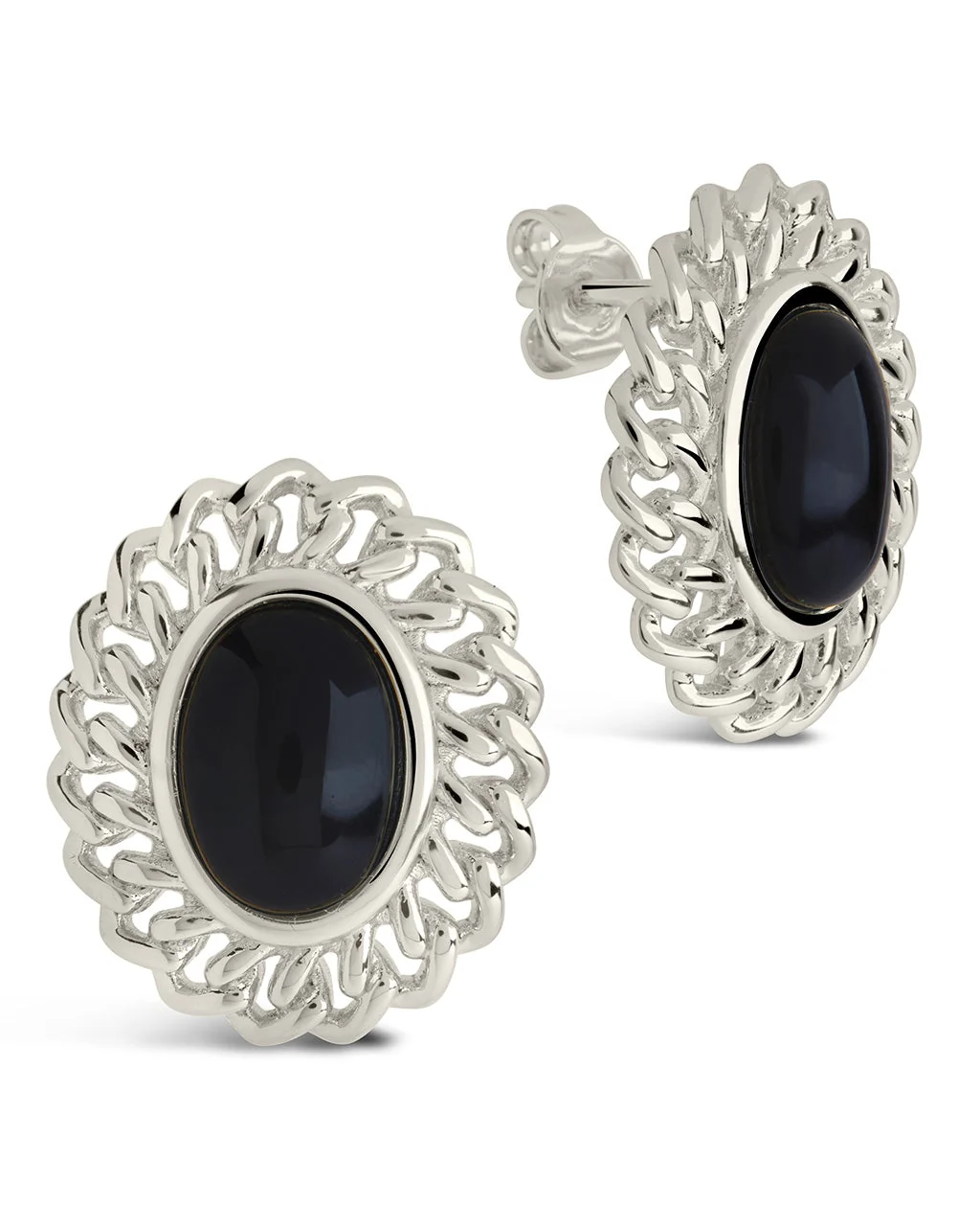 Ainsley Onyx Statement Stud Earrings - Image 5